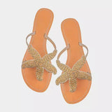 Shiningmiss Women Starfish Beach Flat Sandals