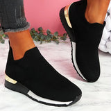 Shiningmiss Daily Slip-On Knit Sneakers