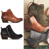 Shiningmiss Plus Size Fall Vintage Boots