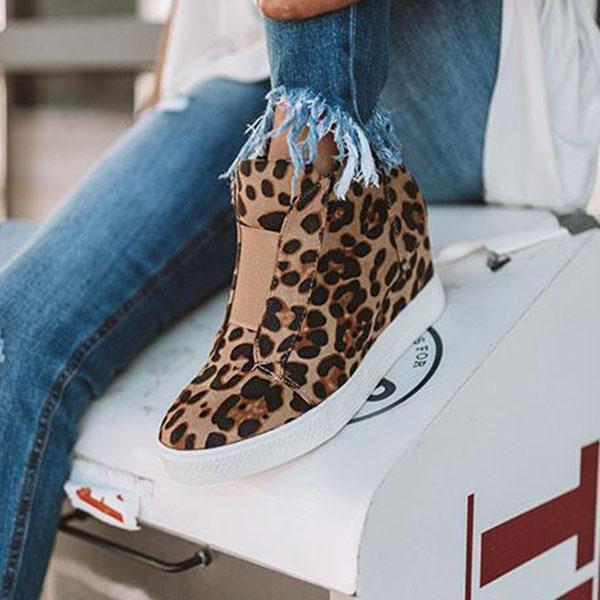 Shiningmiss Fashion Leopard Special Design Sneakers