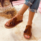 Shiningmiss Women Casual Summer Stylish Slip-On Flat Sandals