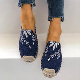 Shiningmiss Fashion Embroidered Espadrille Flat Slippers