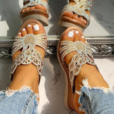 Shiningmiss Platform Wedge Casual Sandals
