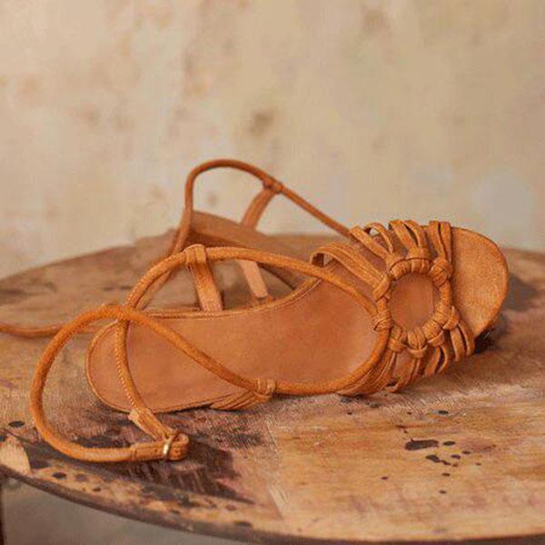 Shiningmiss Flat Heel Summer Sandals