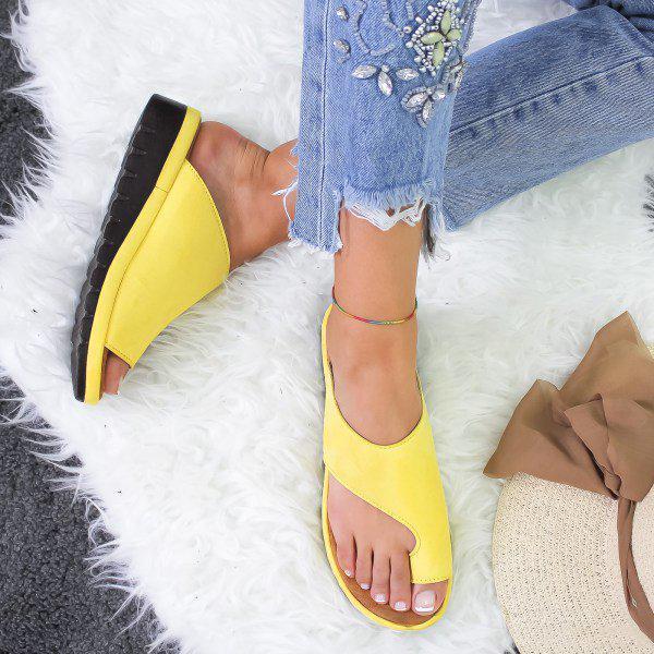 Shiningmiss  Slip-On Comfy Platform Sandals