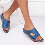 Shiningmiss Women Casual Summer Daily Comfy Slip On Sandals