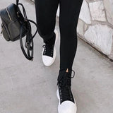 Shiningmiss Pull On Styling Front Lace Up Closure Sneakers