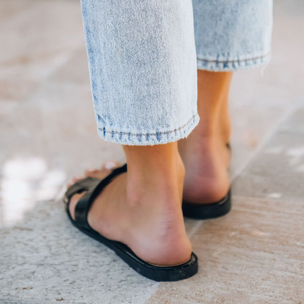 Shiningmiss Fashion Embossed Slide Sandals