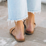 Shiningmiss Fashion Embossed Slide Sandals