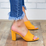 Shiningmiss Fashion Open-Toe Block Heels
