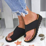 Shiningmiss Comfy Toe Ring Wedge Platform Sandals
