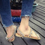 Shiningmiss Fashion Pearl Decorative Toe Ring String Sandals