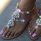 Shiningmiss Beautiful Rhinestone Beaded Fashion Summer Sandals