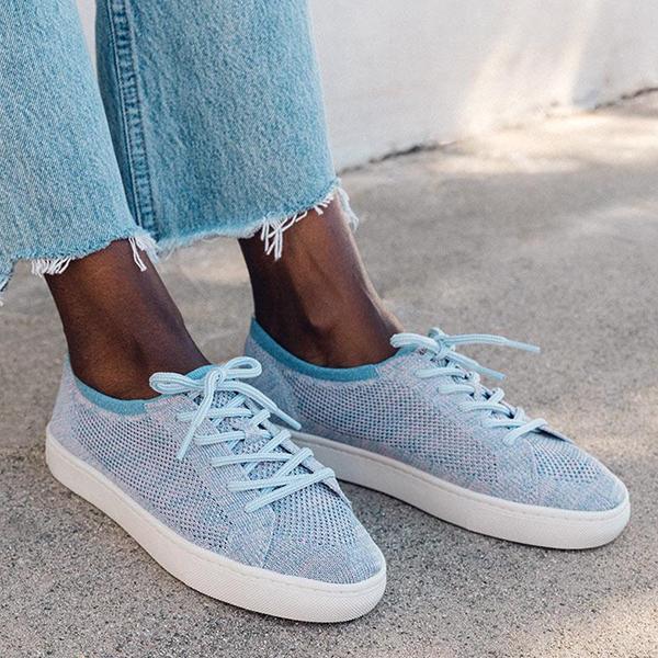 Shiningmiss Daily Lightweight Lace-Up Sneakers