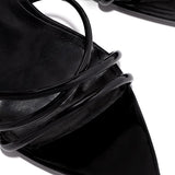Shiningmiss Adjustable Buckle Strap Open Pointed Toe Heels