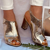 Shiningmiss Women Casual Fashion Pu Pure Color Peep Toe Hight Sandals