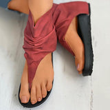 Shiningmiss Brief Zipper Design Slingback Thong Sandals