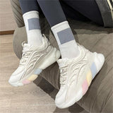 Shiningmiss Breathable Rainbow Sole Sneakers