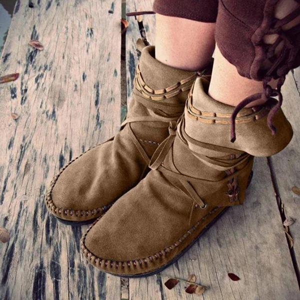 Shiningmiss Faux Suede Split Joint Casual Winter Boots