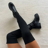 Shiningmiss Knitted Over The Knee Thigh High Long Boots