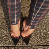 Shiningmiss Pure Color Elegant Pointed Toe High Heels