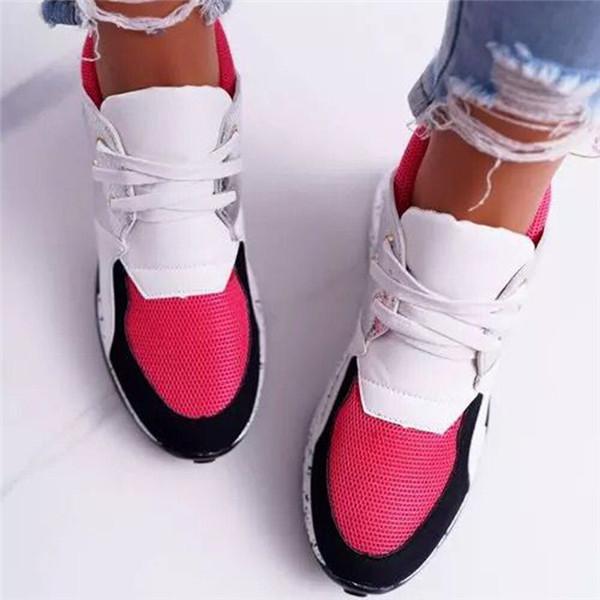 Shiningmiss Breathable Lace-Up Fairy Color Sneakers